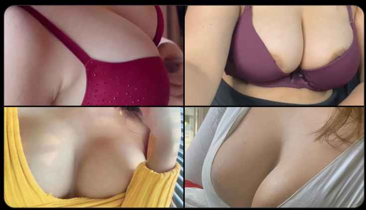 Sexy Indian bhabhi in tight yoga clothes doing warrior pose, deep cleavage and curvy figure visible