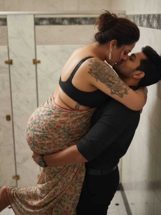 Village kirayedar bhabhi Rakhis ko beta ne wall se satakar chut mein lund ghusa diya, ek tang upar karke standing fuck, badi choochiyan uchal rahi hain

